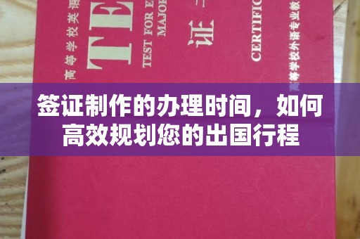 福海签证制作的办理时间，如何高效规划您的出国行程