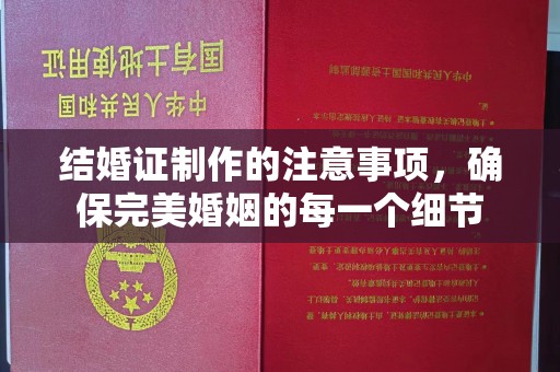 福海结婚证制作的注意事项，确保完美婚姻的每一个细节