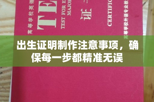 福海出生证明制作注意事项，确保每一步都精准无误
